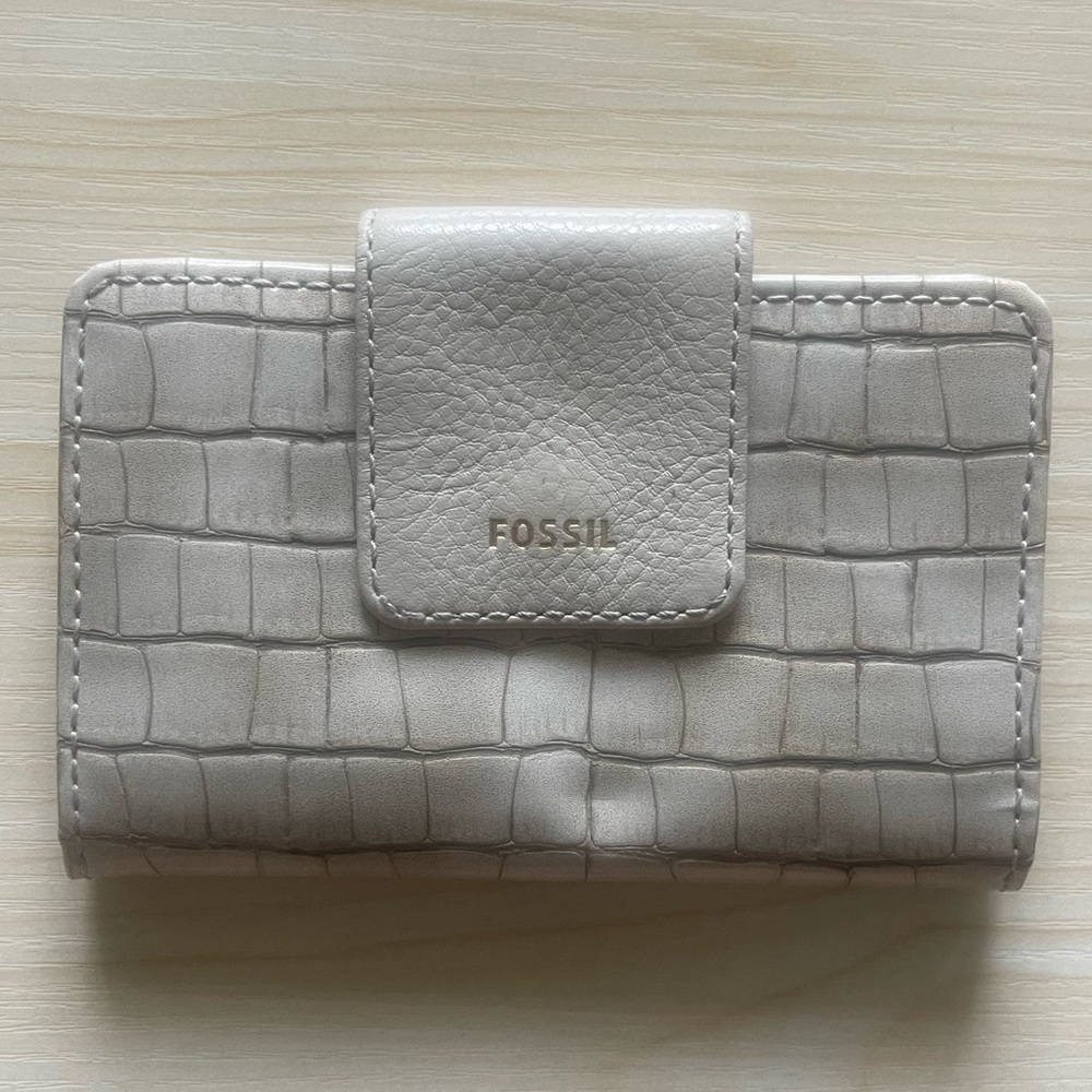 FOSSIL Madison Ivory Croc Wallet